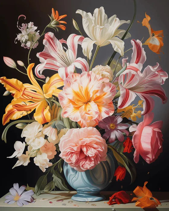 Paint By Number Flower Kits