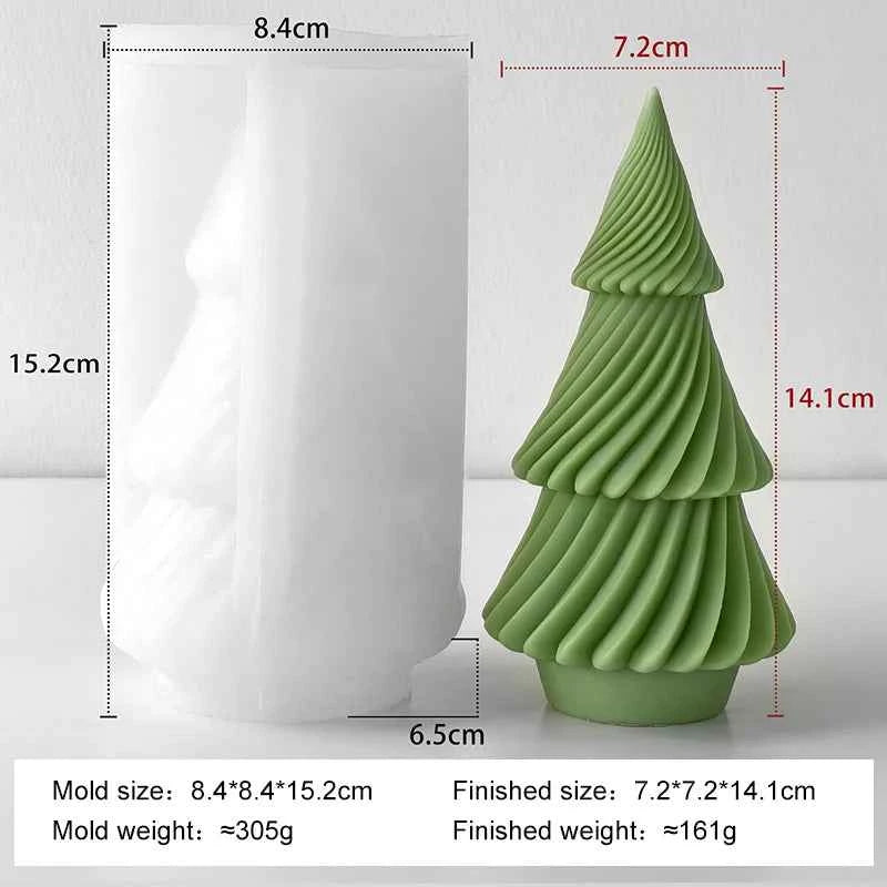 Origami Christmas Tree Silicone Candle Mold – 3 Sizes for Wax, Resin and Plaster