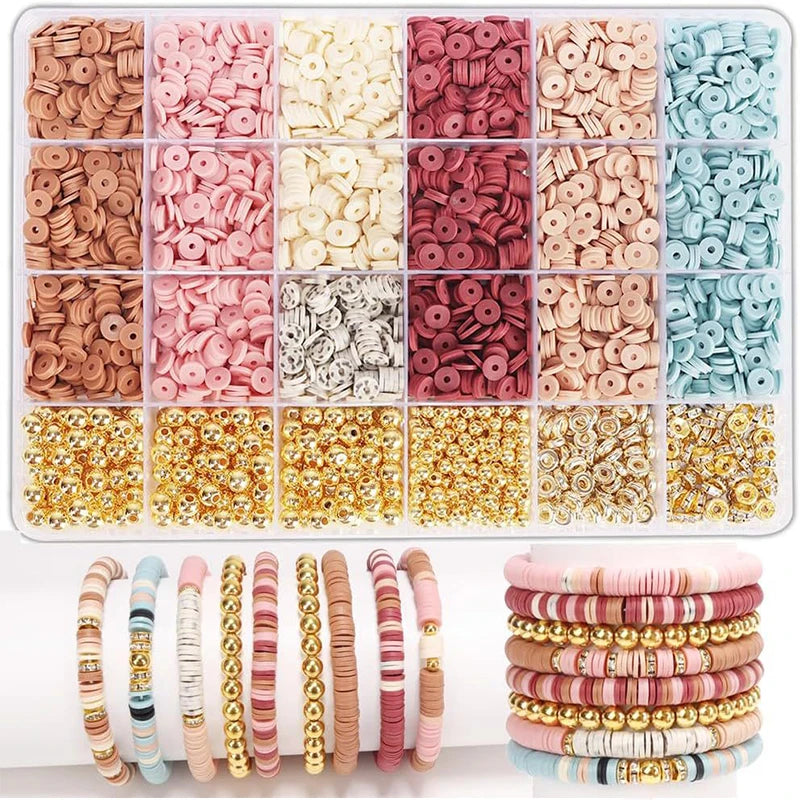 Clay Spacer Beads for Making Bracelets, Earrings and Necklaces