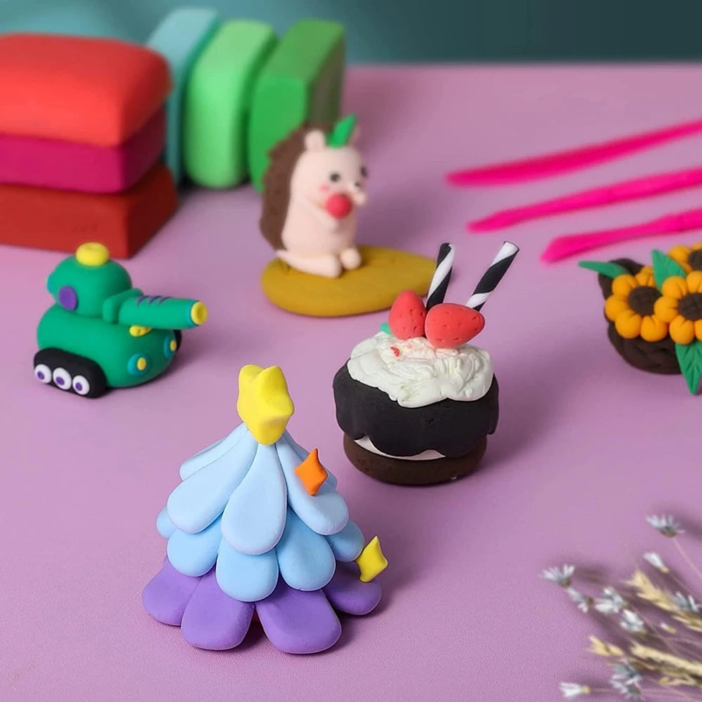 24 Colors Air Dry Clay - No-Bake No Mess