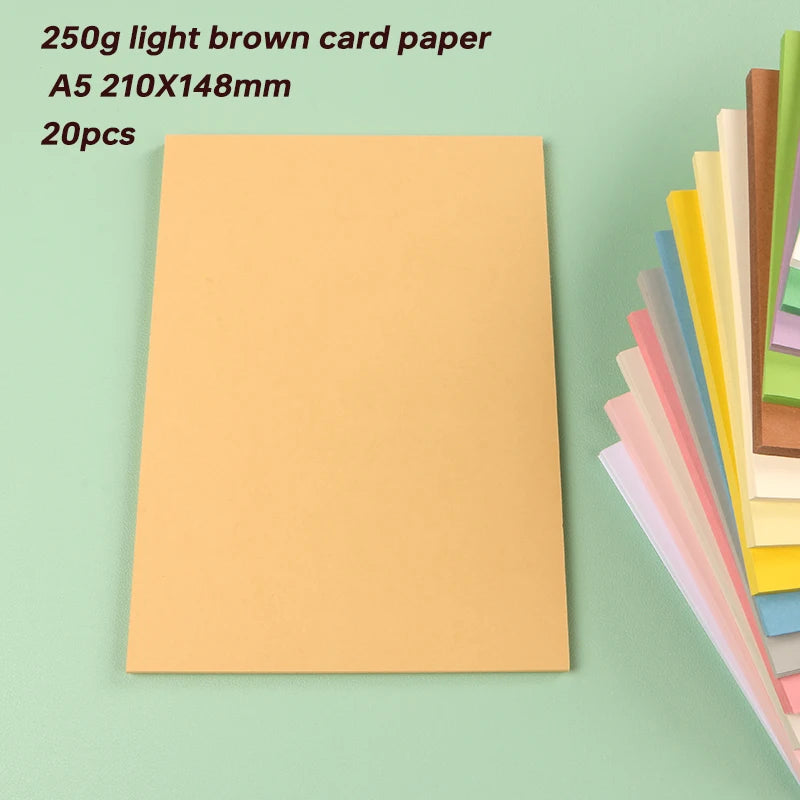 20 Pieces of Card Stock Colored Paper for Scrapbooking