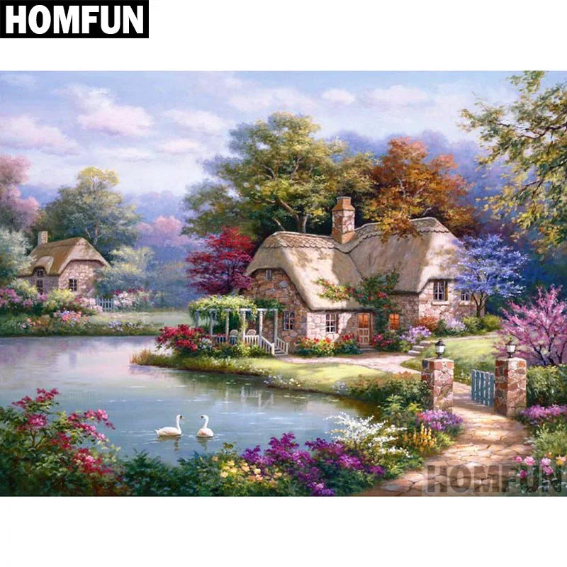 Diamond Painting "House Garden" Kit