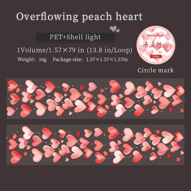 40mmx2m Decoration Adhesive Heart Tape