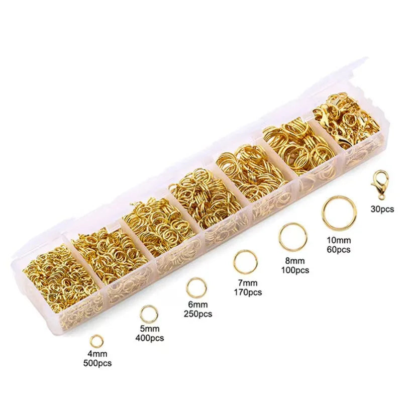 Open Jump Rings and Lobster Clasps Bracelet, Necklace and Earring Making Supplies