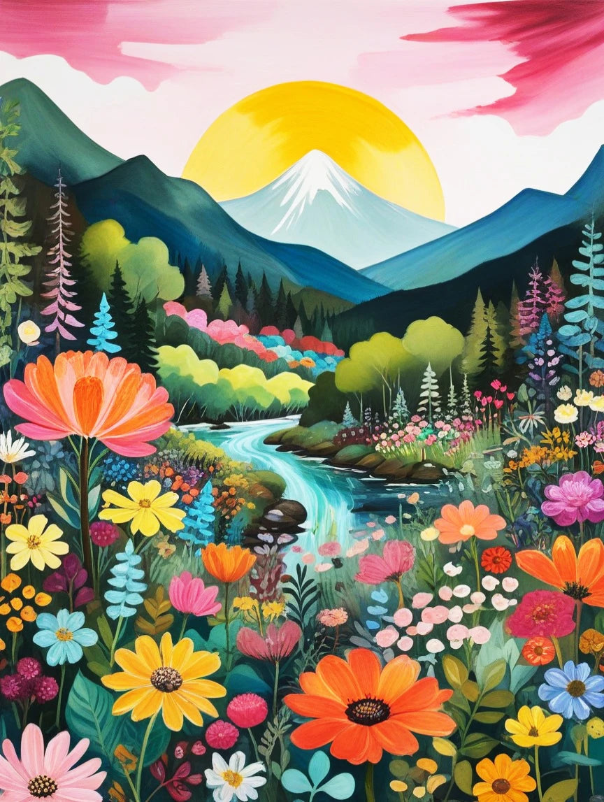 Impressionistic Mountain Landscapes - Painting By Numbers