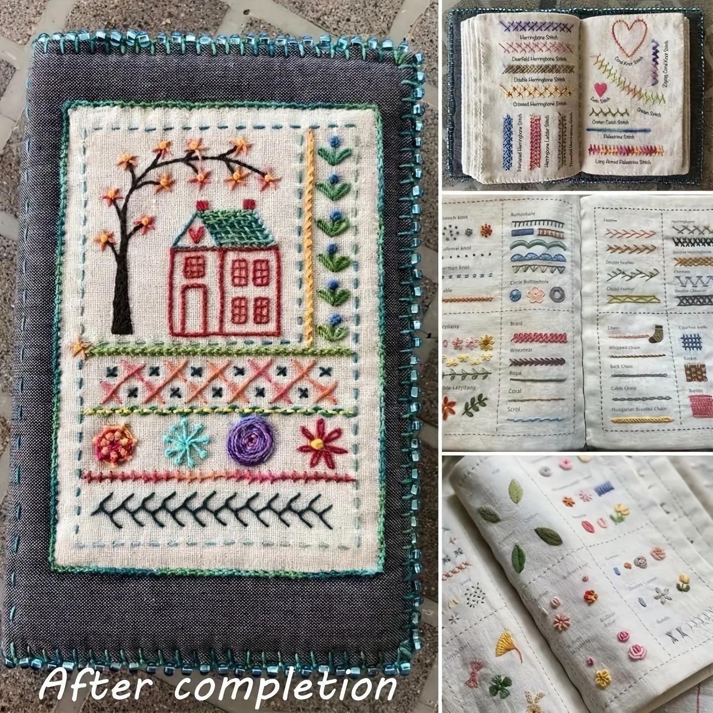 Embroidery Stitch Book - Hand Sewing Guide for Beginners