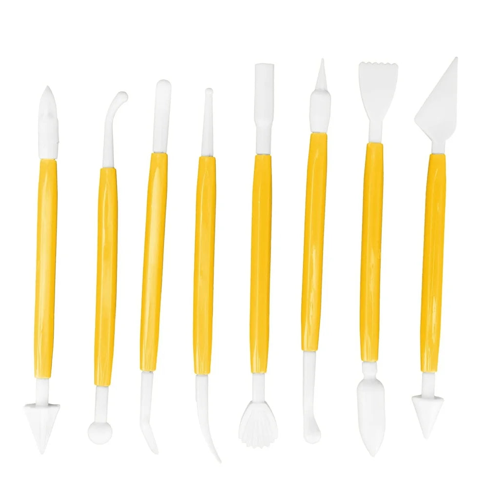 Ultra-Light Clay Tools Set – 8 Pieces | 5 Colors