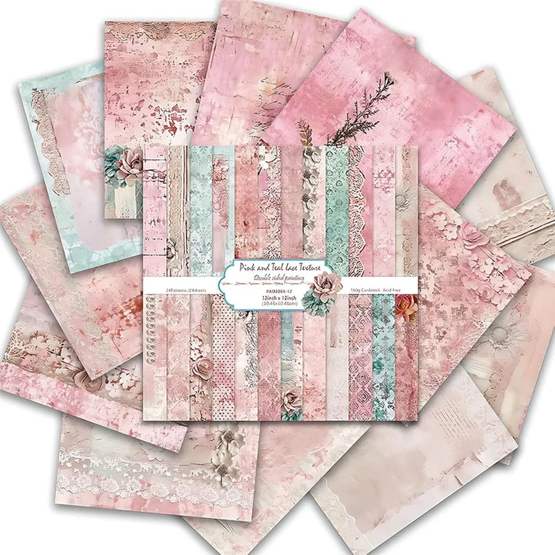 Scrapbook Paper 12X12 Inch, 24 Sheets