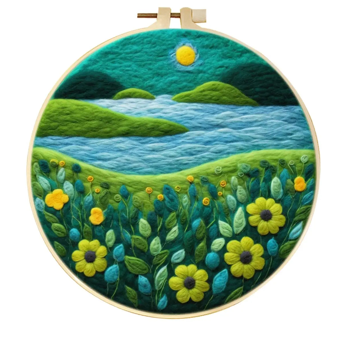Landscape Wool Felting Kits For Adults- Includes Embroidery Hoop Frame