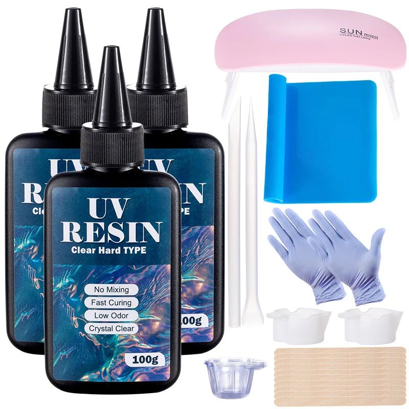 200-350g UV Resin Kits with Light