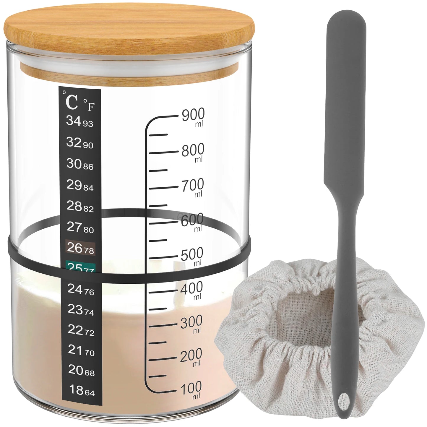 900ml Sourdough Glass Starter Jar