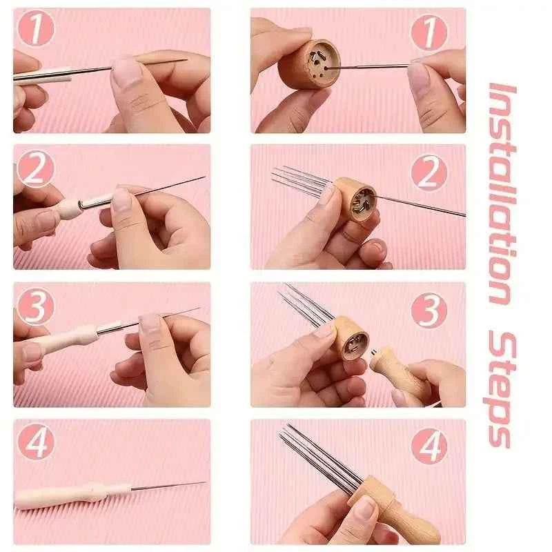 Felting Needle installation steps