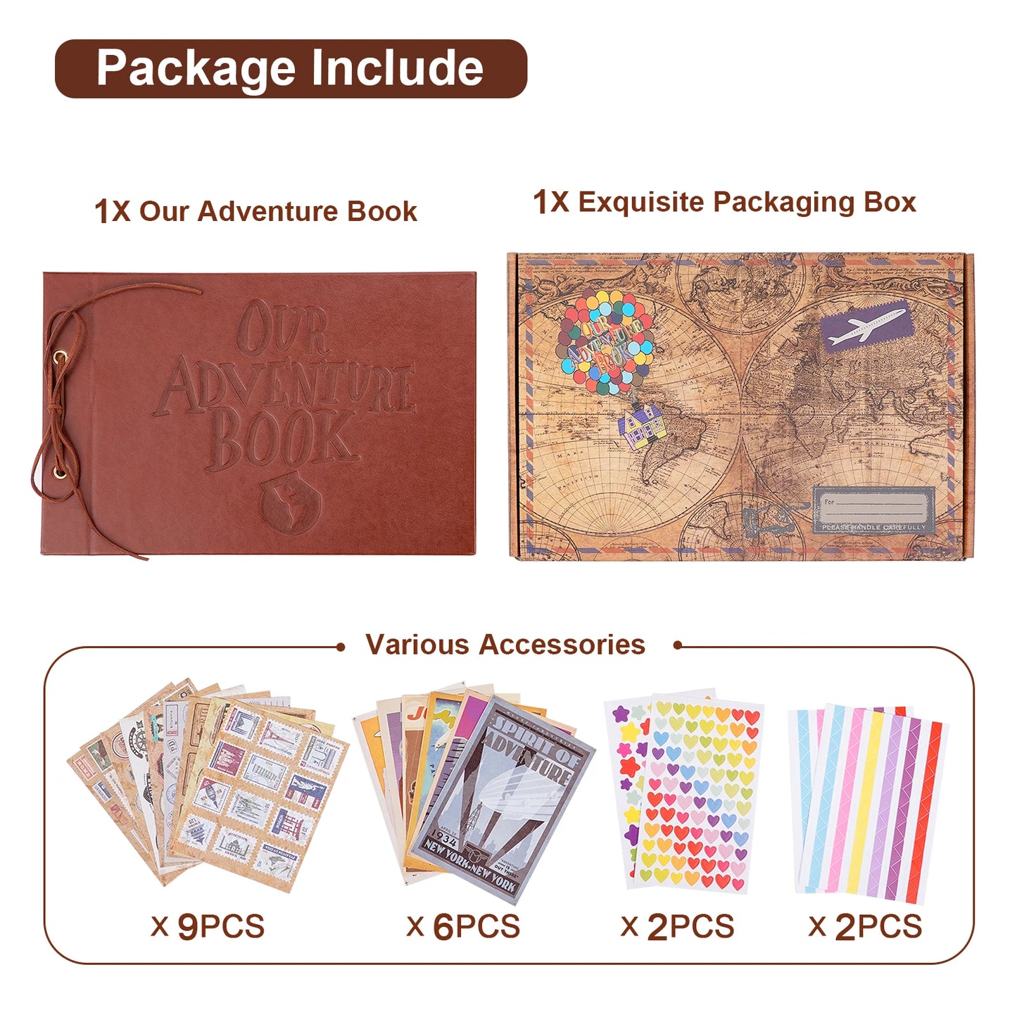 80 Pages Leather Cover Scrapbook