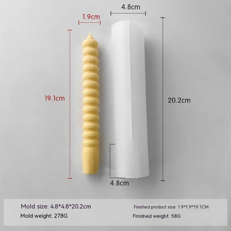 Taper Silicone Molds for Candle Making: 16 Styles - 1 option for a 61 meter Roll of Cotton Wick