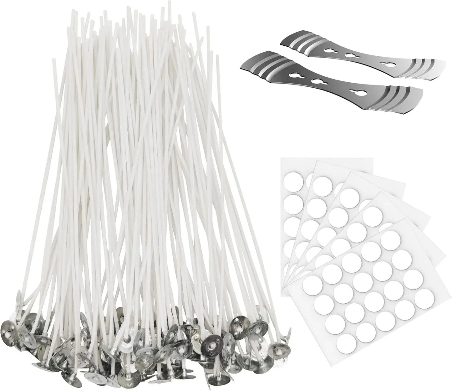 100 Pcs Cotton Candle Wicks - 8'' long with Paraffin Wax Coating