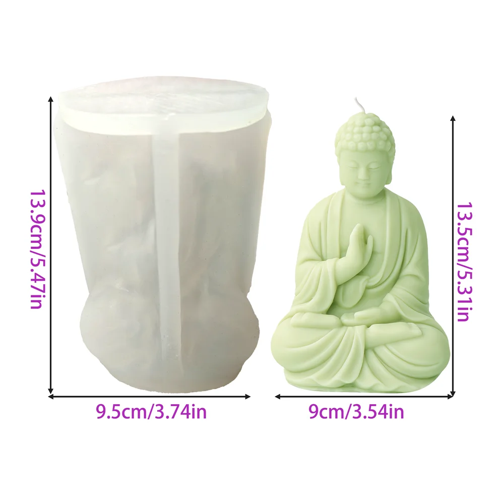 2 Sizes of Buddha Silicone Molds for Candle Making