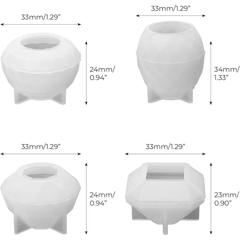4 Pcs Door or Drawer Pull Molds For Epoxy Resin