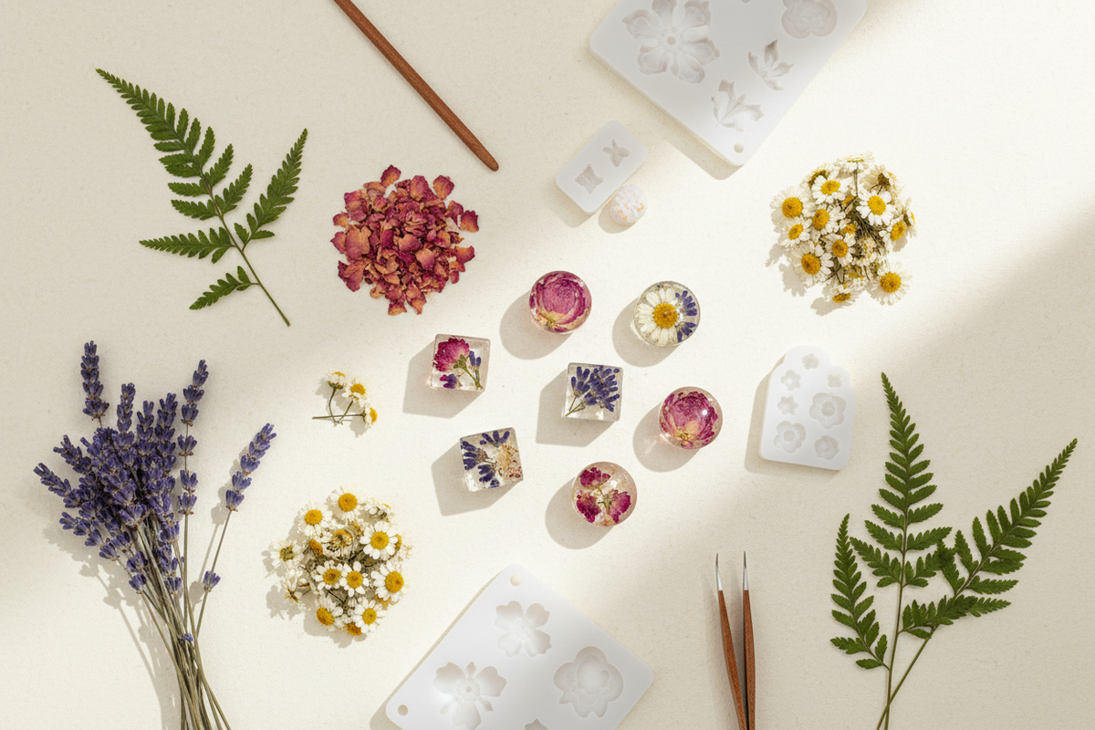 Dried Flowers & Resin Filling Objects