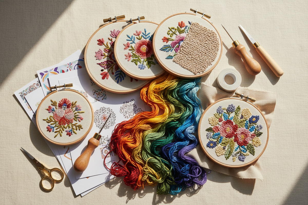 EMBROIDERY, CROSS STITCHING and PUNCH NEEDLE: Unleash Your Creativity