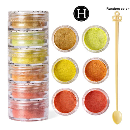 6 Color Sets of Pearlescent Mica Powder Pigment for Epoxy Resin