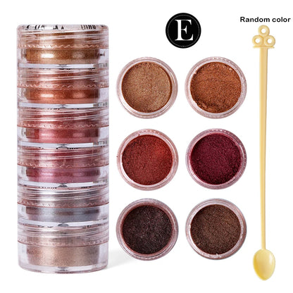 6 Color Sets of Pearlescent Mica Powder Pigment for Epoxy Resin