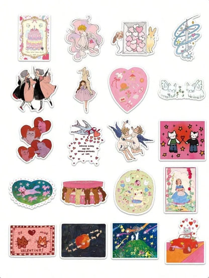 50Pcs Retro, Fantasy, Dream, Waterproof Stickers