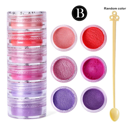 6 Color Sets of Pearlescent Mica Powder Pigment for Epoxy Resin
