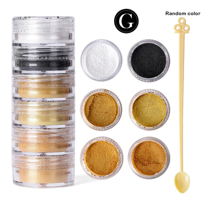 6 Color Sets of Pearlescent Mica Powder Pigment for Epoxy Resin