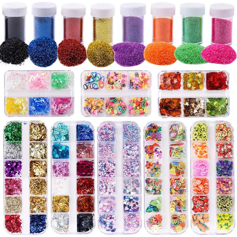 Assortment of Resin Fillers Jewelry Making - Various objects, glitter