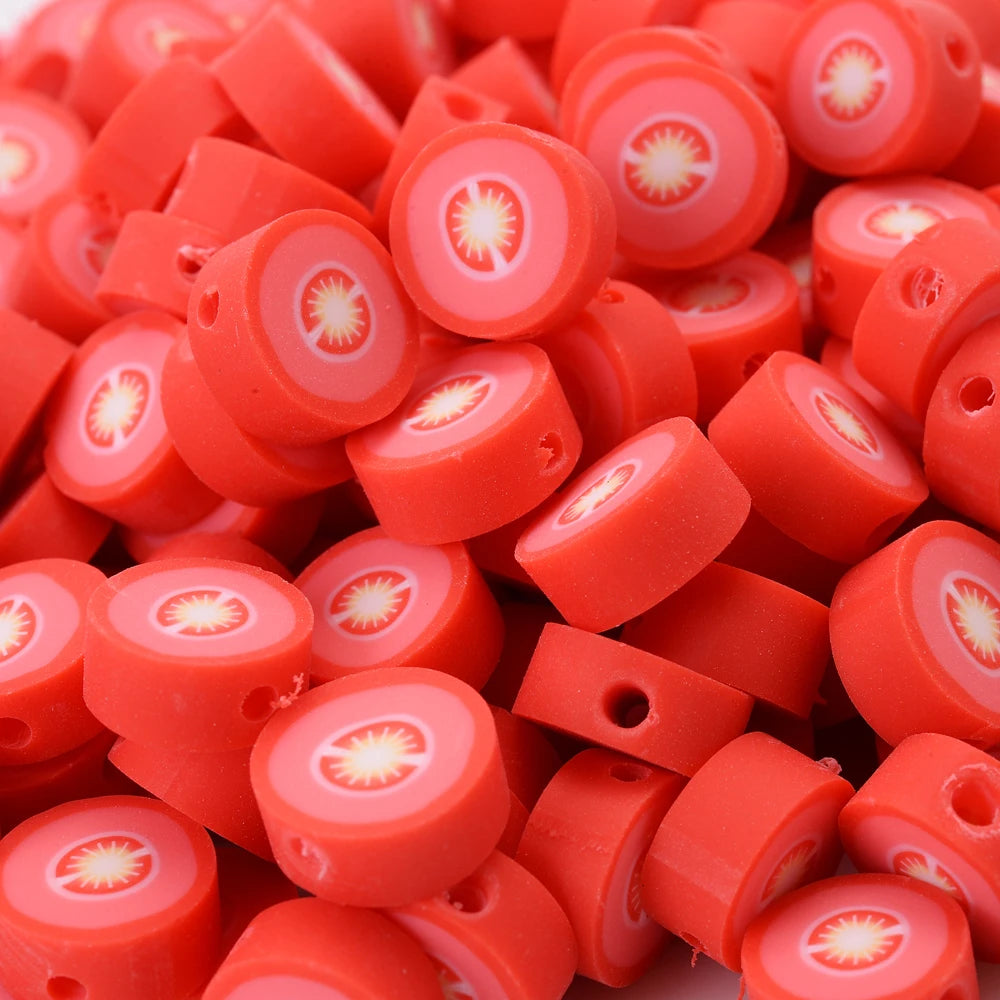 30pcs Polymer Clay Beads - Different Fruits