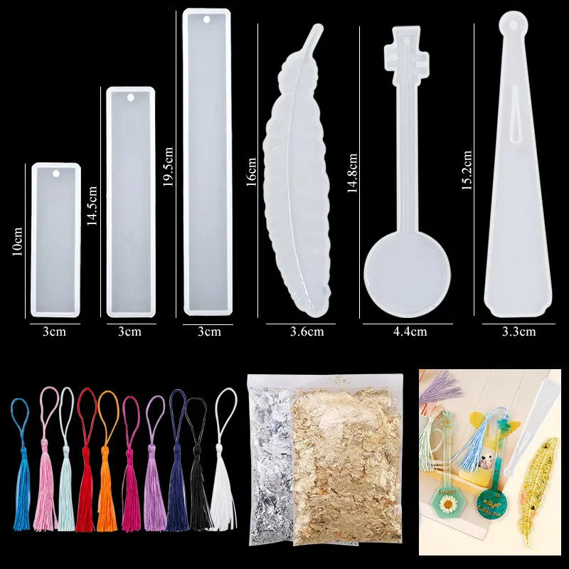 Resin Silicone Mold Set for Earrings, Necklaces, Pendants, Key Fobs