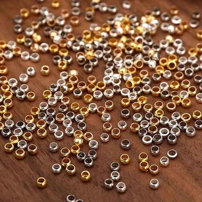 500pcs Ball Crimp End Beads for Jewelry Making