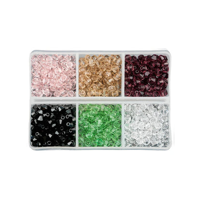 600PCS 4mm Plated Color Crystal Beads - Available in 6 Color Sets