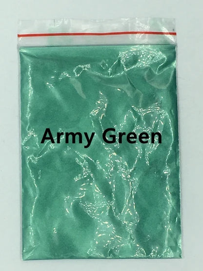 124 Colors of Pearlescent Mica Powdered Pigment in 10g Packets