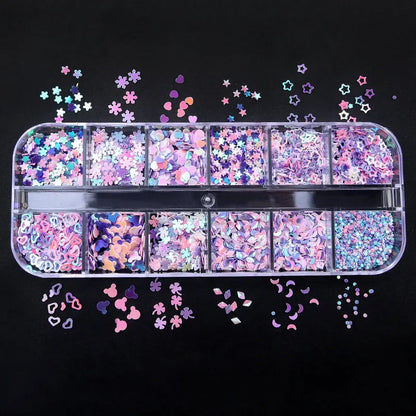 Assortment of Resin Fillers Jewelry Making - Various objects, glitter