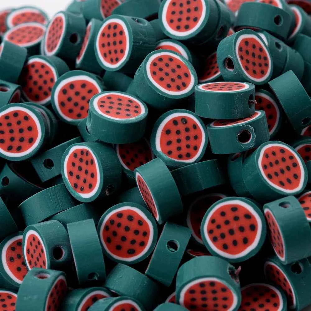 30pcs Polymer Clay Beads - Different Fruits
