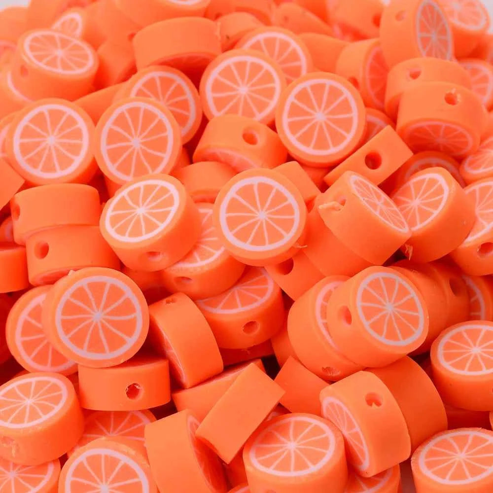 30pcs Polymer Clay Beads - Different Fruits
