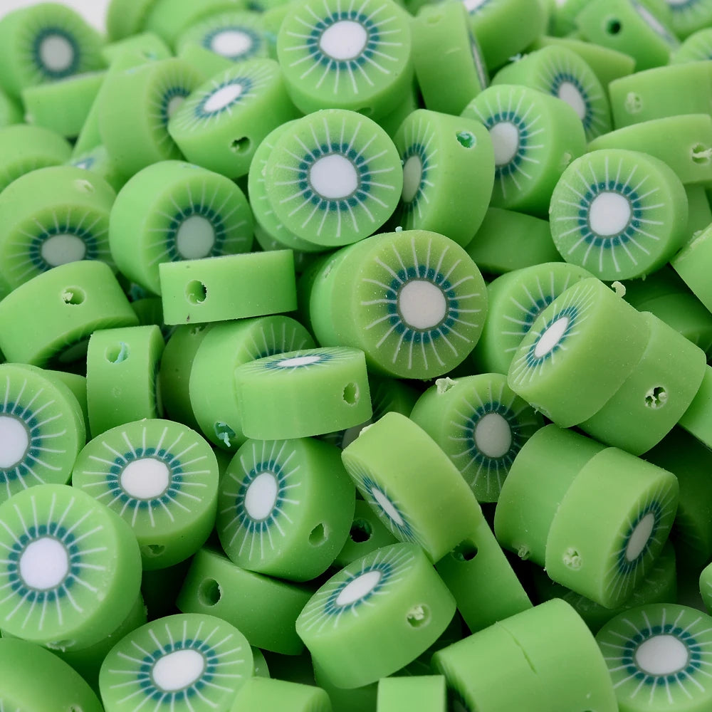 30pcs Polymer Clay Beads - Different Fruits