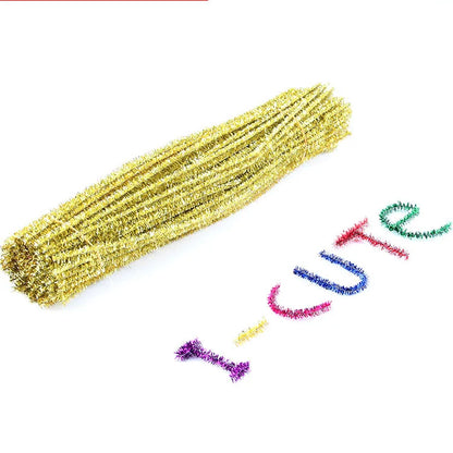 50 or 100Pcs Glitter Pipe Cleaners - 30cm long