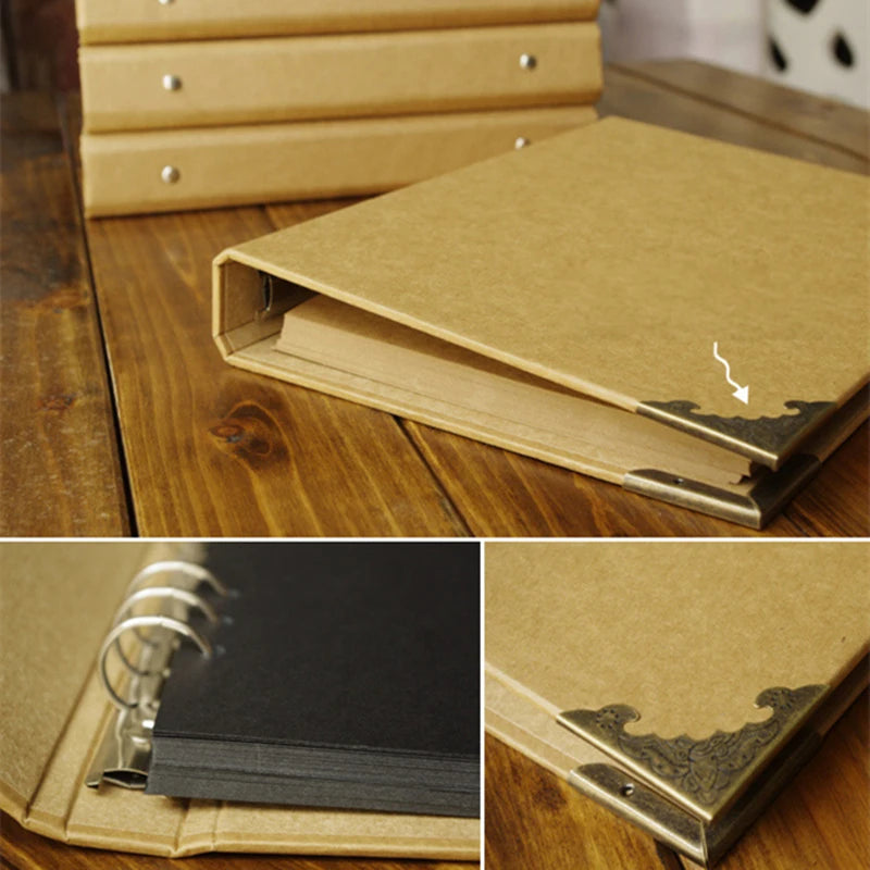 Blank Cover Loose-Leaf Craft Paper Album