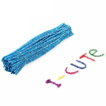 50 or 100Pcs Glitter Pipe Cleaners - 30cm long
