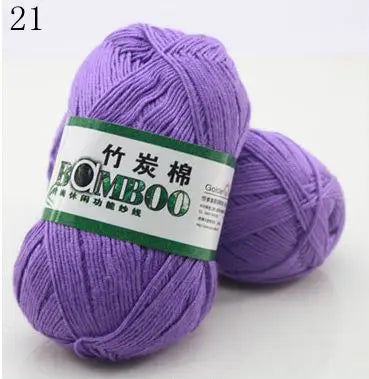 1 Ball 50g 145 Meters High Quality Soft Natural Bamboo and Cotton Yarn