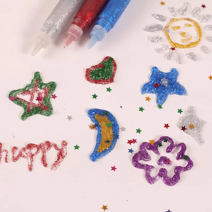 12 Colors Glitter Glue for Paper Crafts
