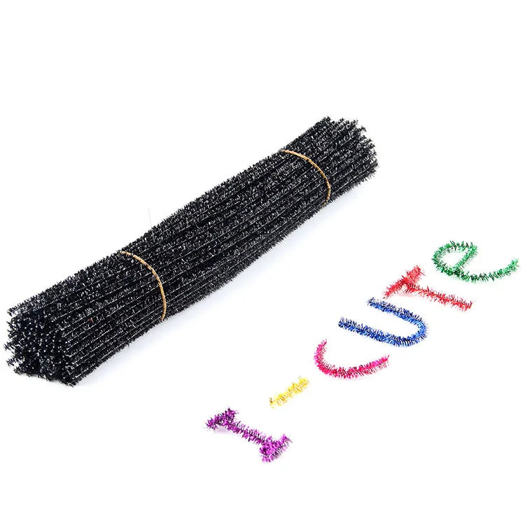 50 or 100Pcs Glitter Pipe Cleaners - 30cm long