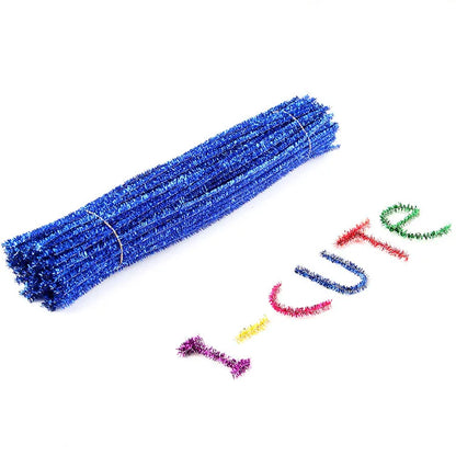 50 or 100Pcs Glitter Pipe Cleaners - 30cm long