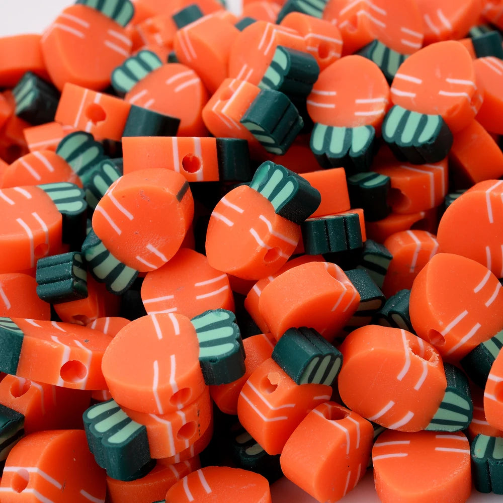 30pcs Polymer Clay Beads - Different Fruits