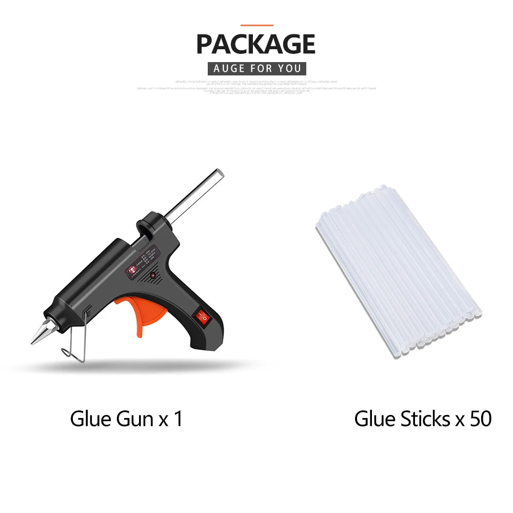 Black Hot glue gun with 50 glue sticks 