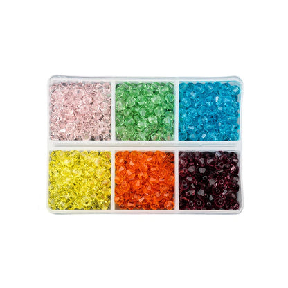 600PCS 4mm Plated Color Crystal Beads - Available in 6 Color Sets
