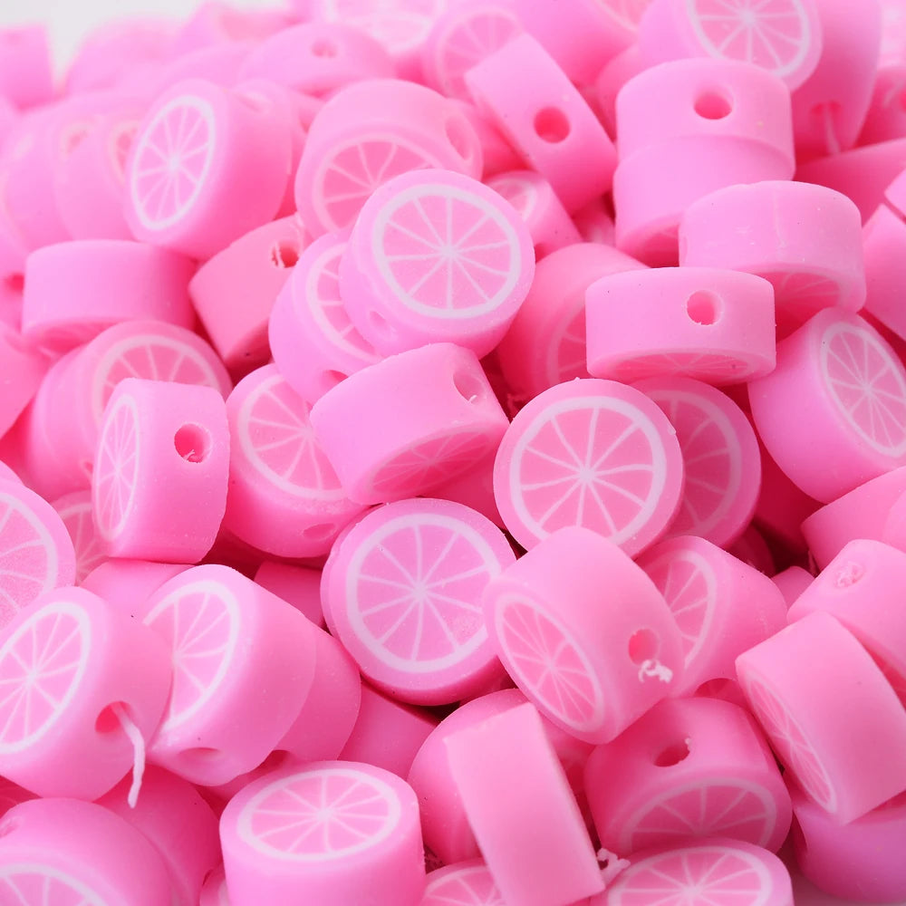 30pcs Polymer Clay Beads - Different Fruits