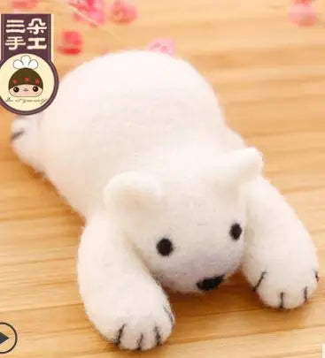 Polar Bear, Brown Bear or Panda - Wool Felting Kits